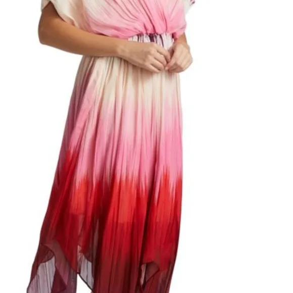 Pink and White Asymmetrical Midi Skirt for Cocktail Events - Picture 3 of 8